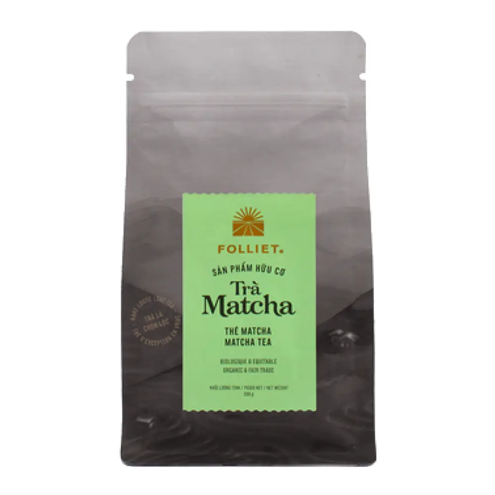 Trà Matcha Hữu Cơ, Matcha Tea, Organic & Fair Trade (200g) - FOLLIET