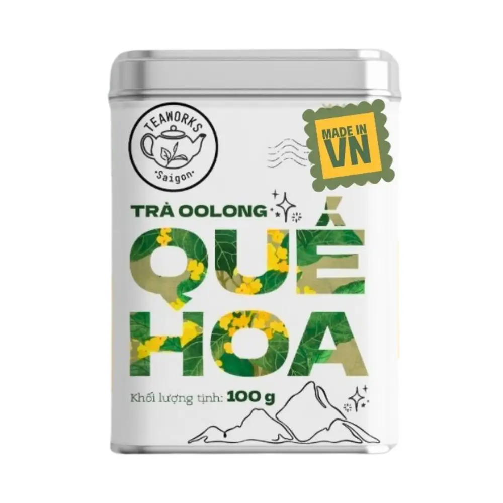 Trà Oolong Quế Hoa, Oolong Tea with Dried Osmanthus Flower (100g) - TEAWORKS