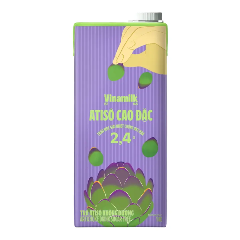 Atiso Cao Đặc, Trà Atiso Không Đường, Artichoke Drink Sugar Free (1L) - VINAMILK