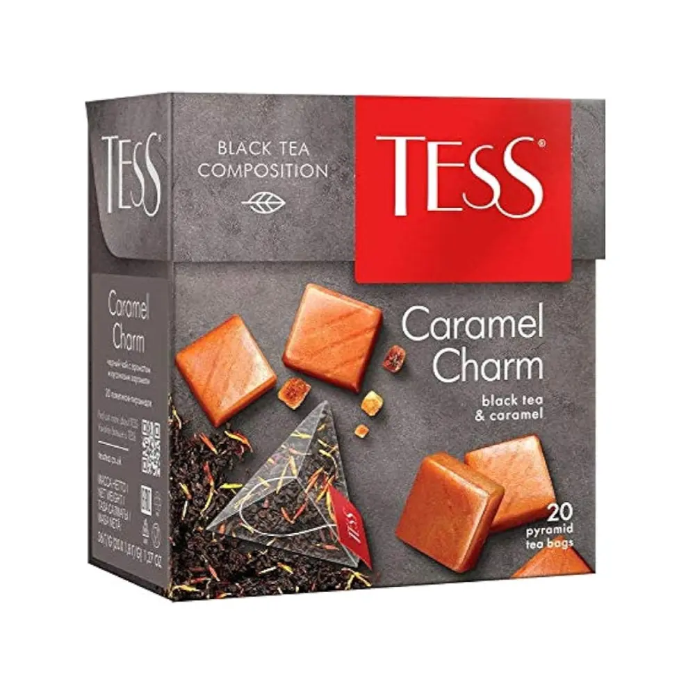 Trà Đen Caramen, Caramel Charm, Black Tea & Caramel, 20 Túi Trà, 1.27 oz (36g) - TESS