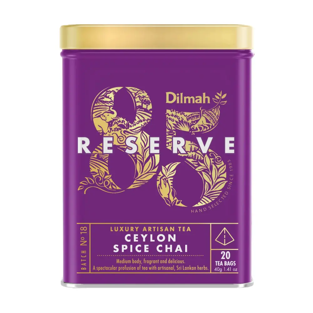Trà Đen, 85 Reserve, Ceylon Spice Chai, 20 Túi Trà, 1.41 oz (40g) - DILMAH