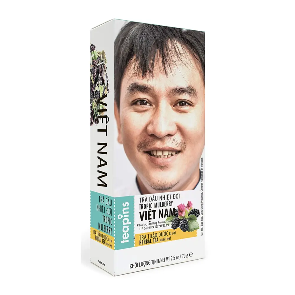 Trà Dâu Nhiệt Đới, Tropic Mulberry Việt Nam, Trà Thảo Dược Lá Rời, 2.5 oz (70g) - TEAPINS