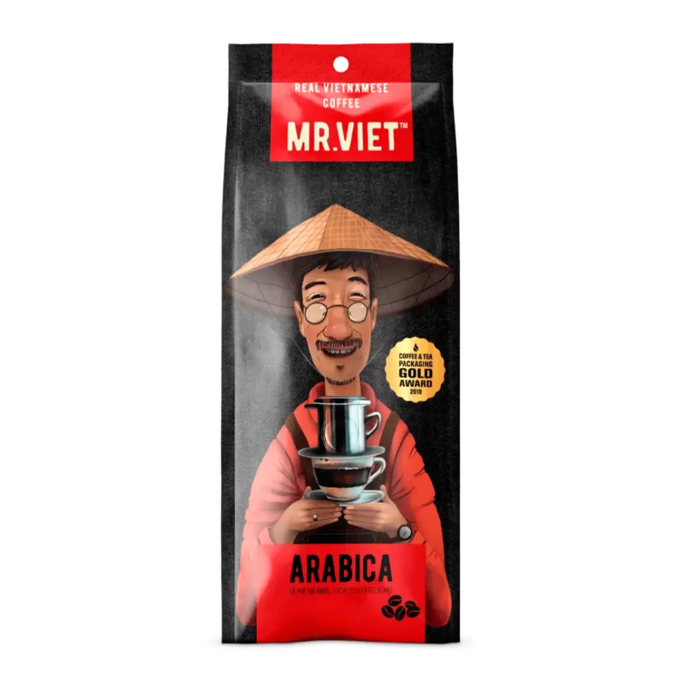 Cà Phê Hạt Rang, Arabica, Roasted Coffee Beans, 8.8 oz (250g) - MR. VIET