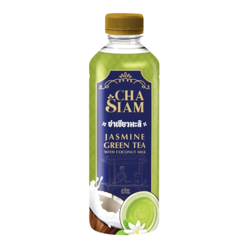 Trà Thái Xanh Hương Nhài Sữa Dừa, Jasmine Green Tea with Coconut Milk (350ml) - CHA SIAM