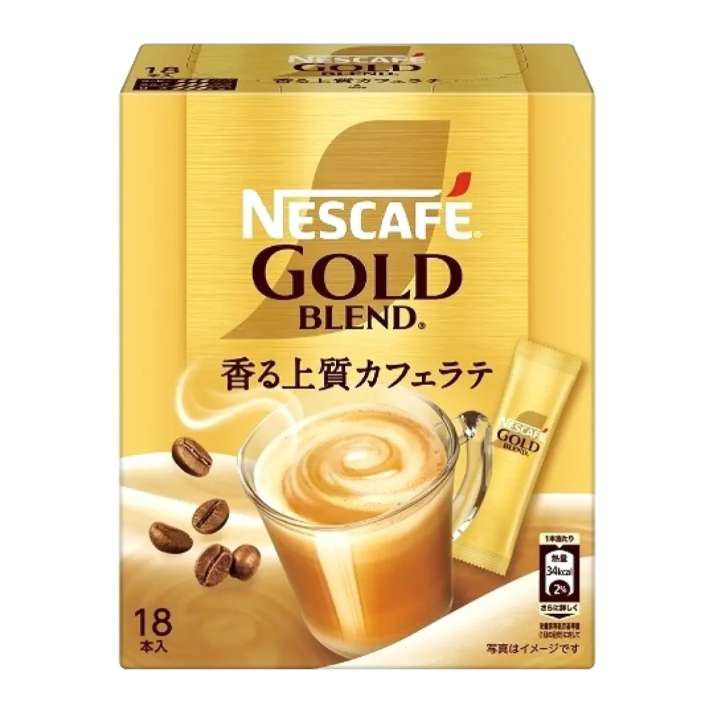 Cà Phê Hòa Tan, Gold Blend, Latte Coffee Mix, 18 Gói (126g) - NESCAFE