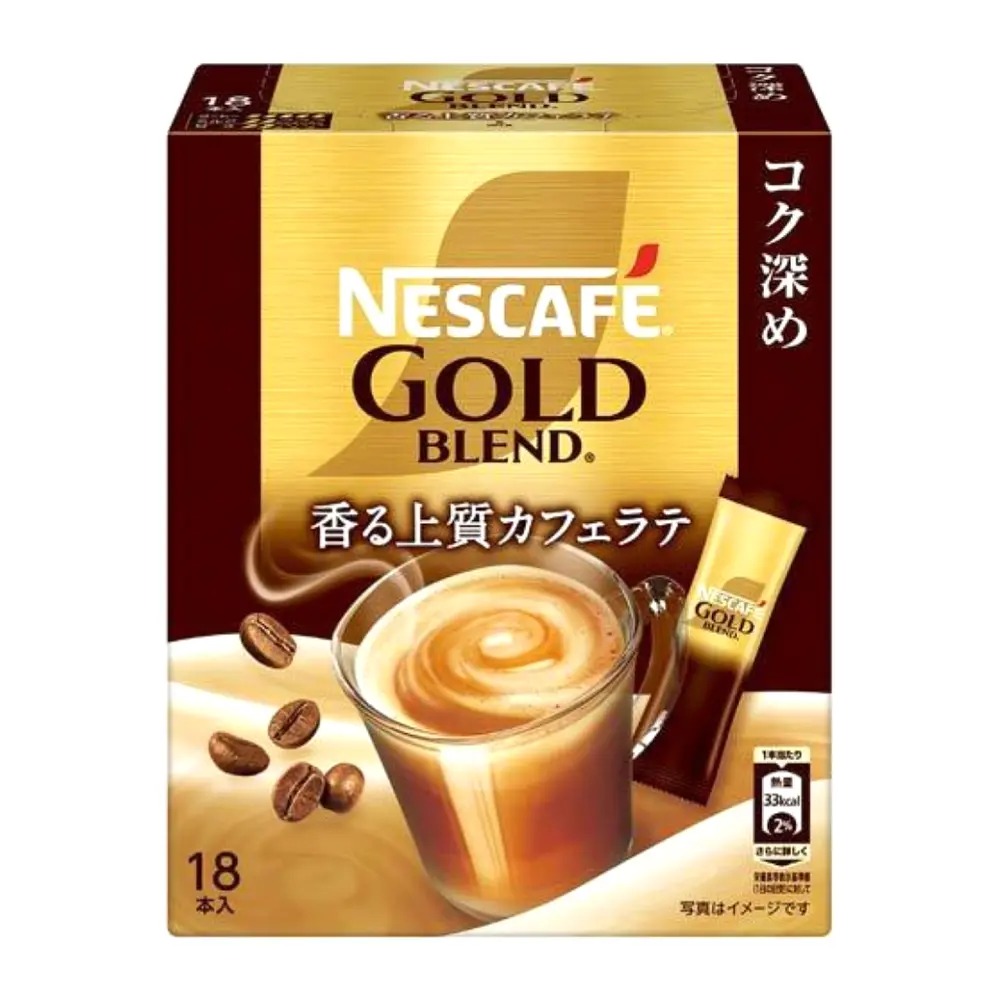 Cà Phê Hòa Tan Vị Đậm, Gold Blend, Latte Coffee Mix, Rich Deeper Flavor, 18 + 2 Gói (140g) - NESCAFE