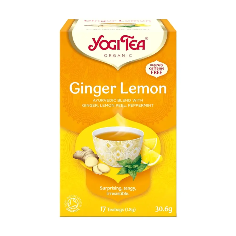 Trà Chanh Gừng Hữu Cơ, Organic Tea Ginger Lemon, 17 Túi Trà (30.6g) - YOGI TEA