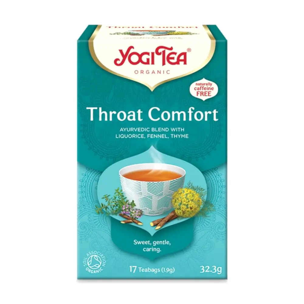 Trà Thảo Mộc Hữu Cơ Làm Dịu Cổ Họng, Organic Tea Throat Comfort, 17 Túi Trà (32.3g) - YOGI TEA