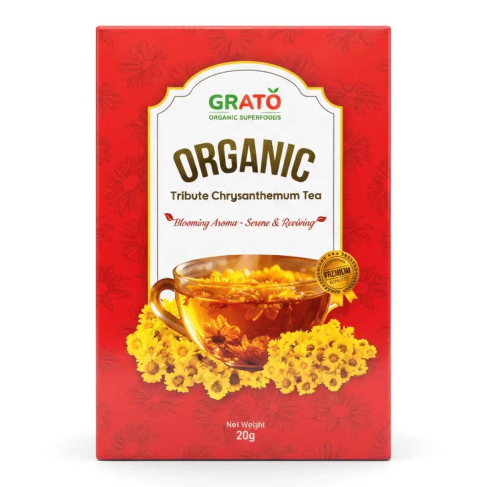 Trà Hoa Cúc Chi Hữu Cơ, Organic Tribute Chrysanthemum Tea (20g) - GRATO