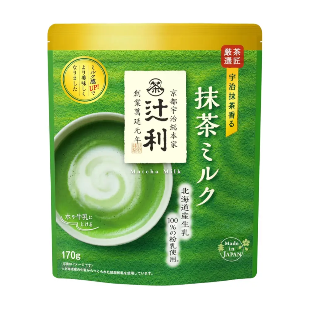 Bột Trà Xanh Sữa, Tsujiri, Kyoto Uji Matcha Milk (170g) - KATAOKA