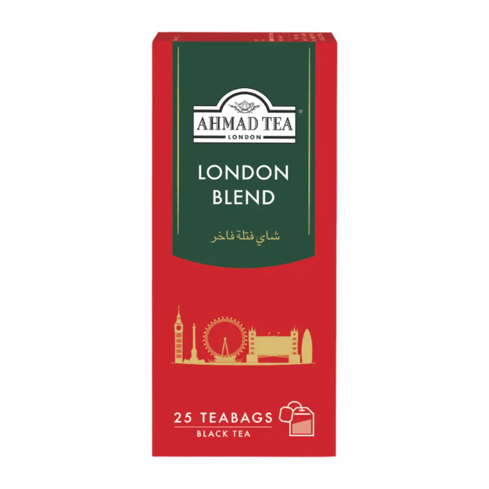 Trà Đen, London Blend, Black Tea, 25 Túi Lọc (50g) - AHMAD TEA