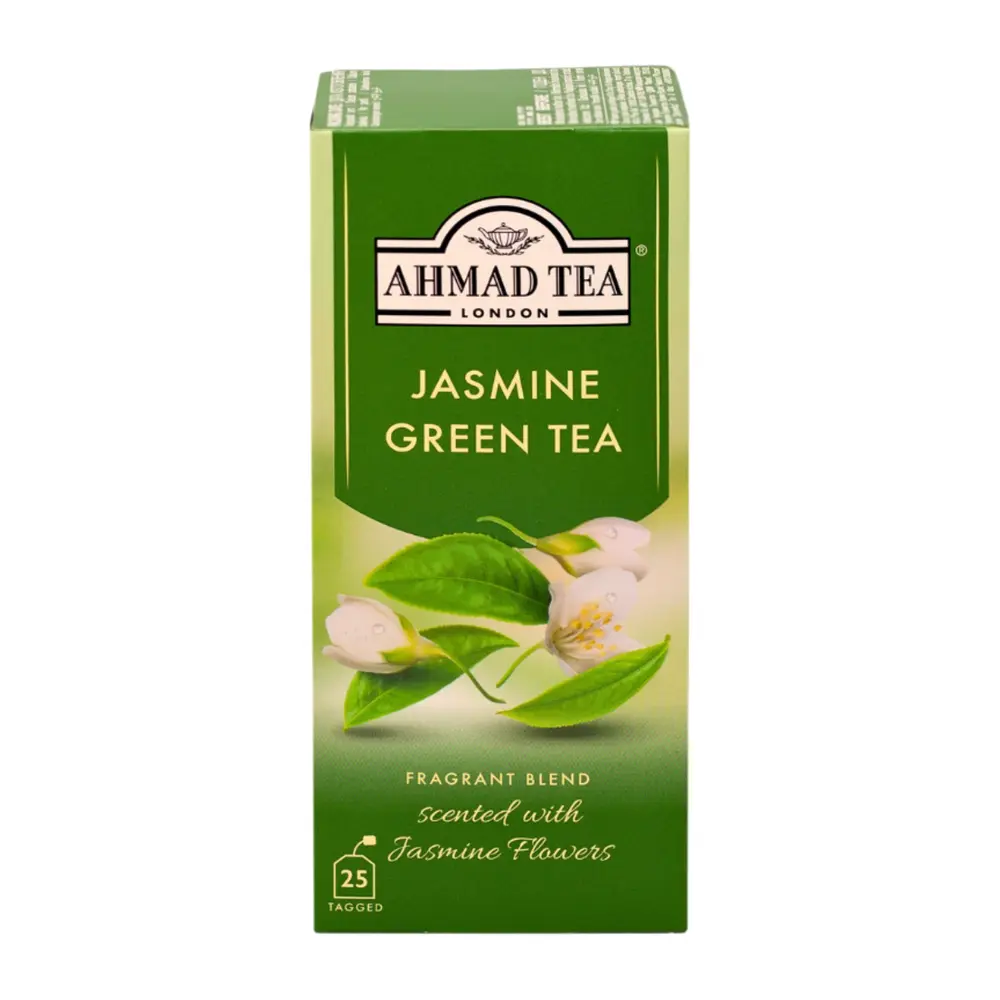 Trà Xanh Hoa Nhài, Jasmine Green Tea, 25 Túi Trà (50g) - AHMAD TEA