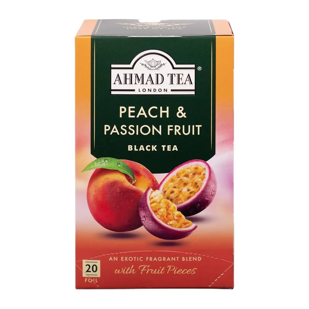 Trà Đen Vị Đào & Chanh Dây, Peach Passion Fruit Black Tea, 20 Túi Trà (40g) - AHMAD TEA