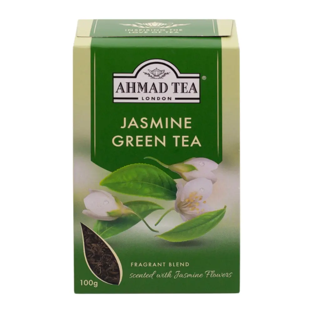 Trà Xanh Hoa Nhài, Jasmine Green Tea, Loose Tea Leaf (100g) - AHMAD TEA