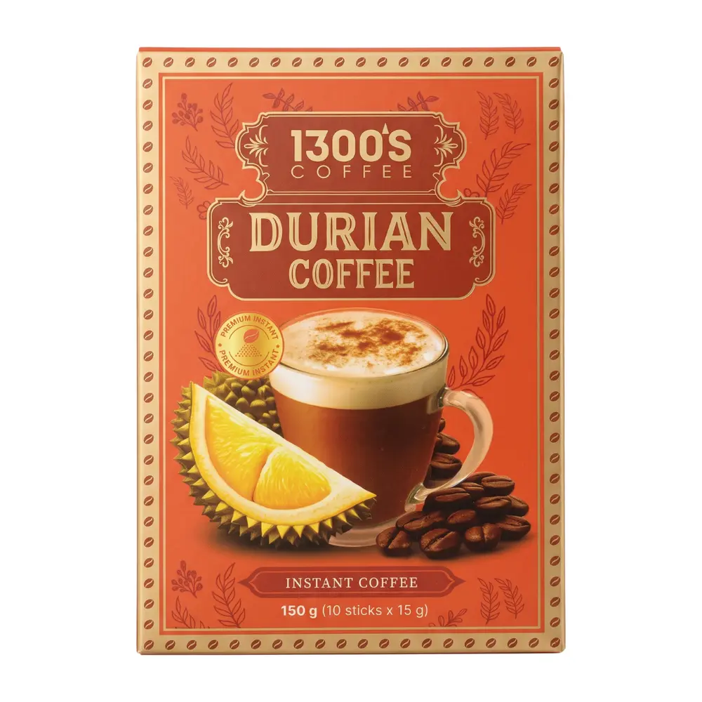 Cà Phê Sầu Riêng Hòa Tan, Instant Durian Coffee, 10 Gói (150g) - 1300'S COFFEE
