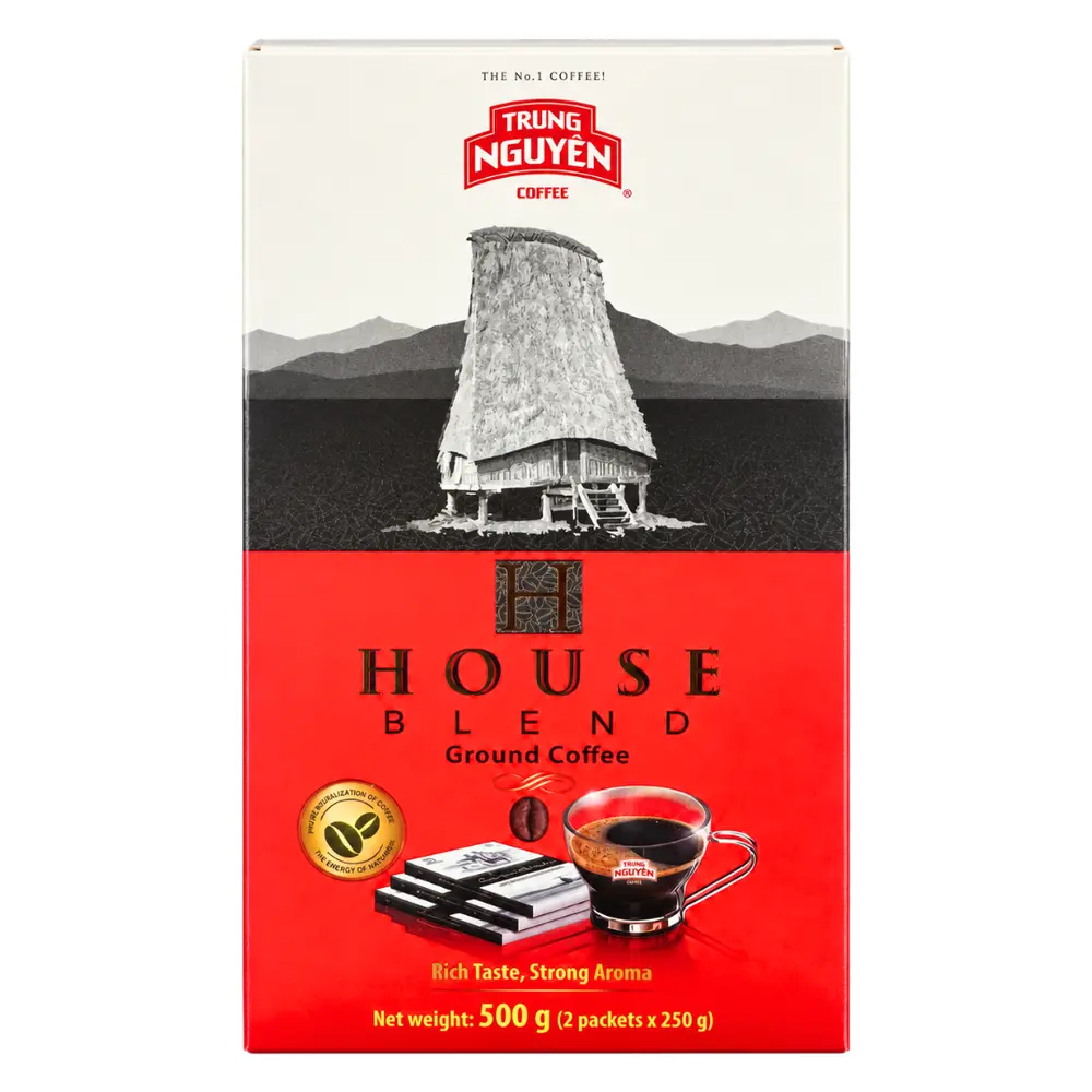 Cà Phê Rang Xay, House Blend Ground Coffee, 2 Gói (500g) - TRUNG NGUYEN