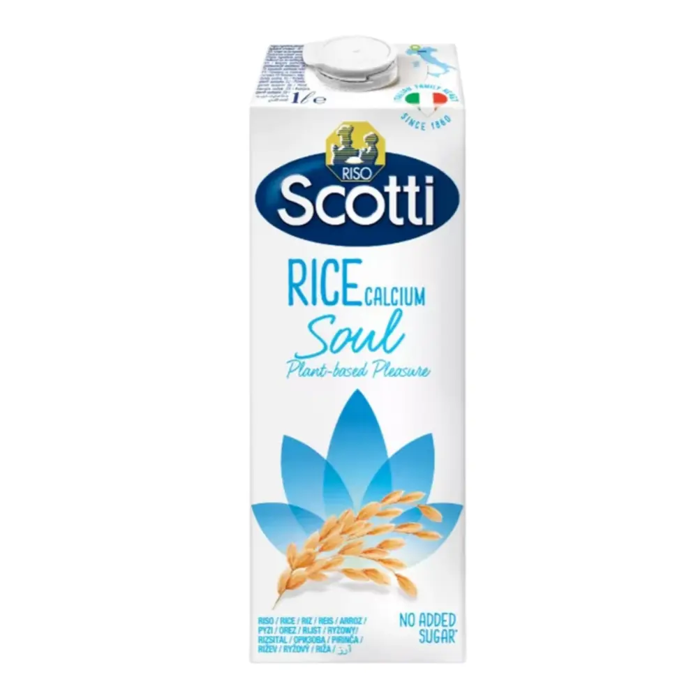 Sữa Gạo Canxi, Rice Calcium Soul, No Added Sugar (1L) - RISO SCOTTI