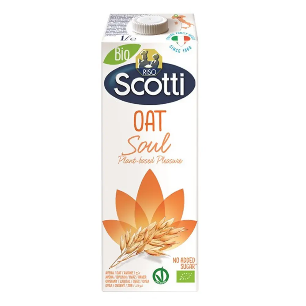 Sữa Yến Mạch Hữu Cơ, Bio Oat Soul, No Added Sugar (1L) - RISO SCOTTI