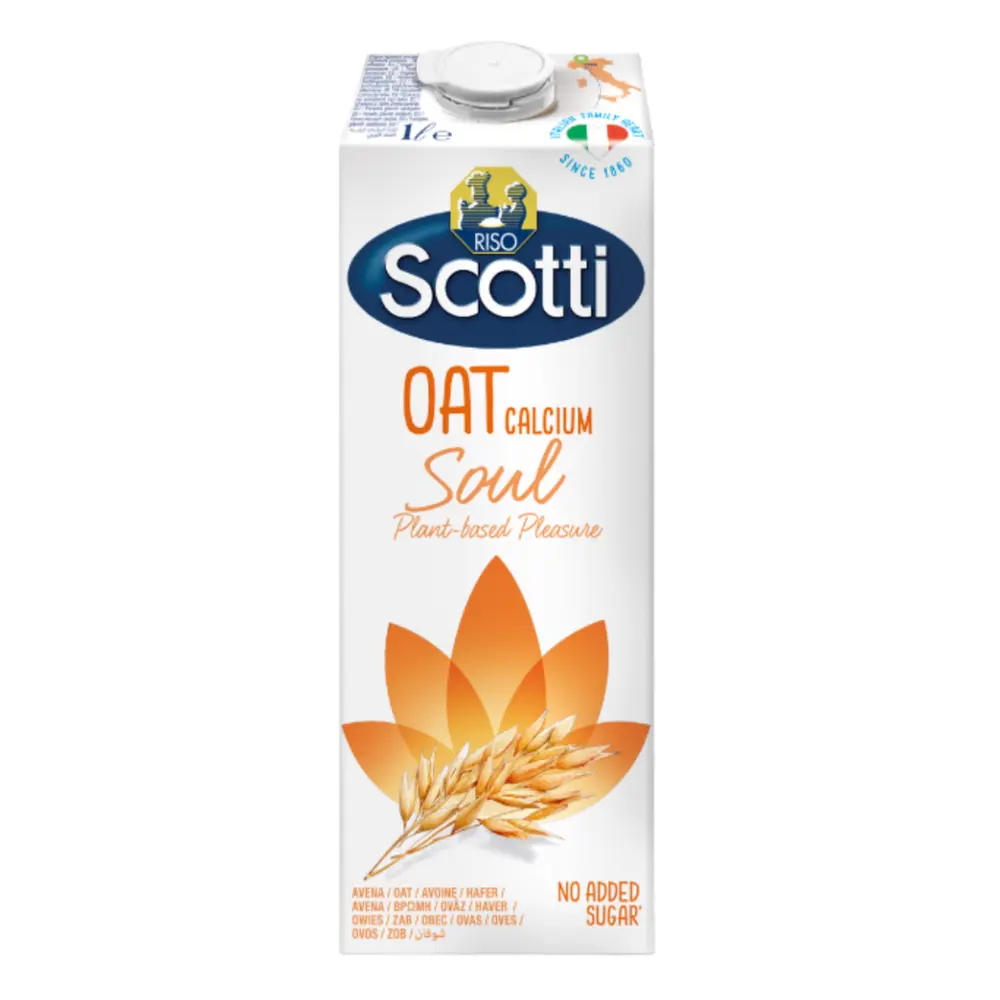 Sữa Yến Mạch Canxi, Oat Calcium Soul, No Added Sugar (1L) - RISO SCOTTI