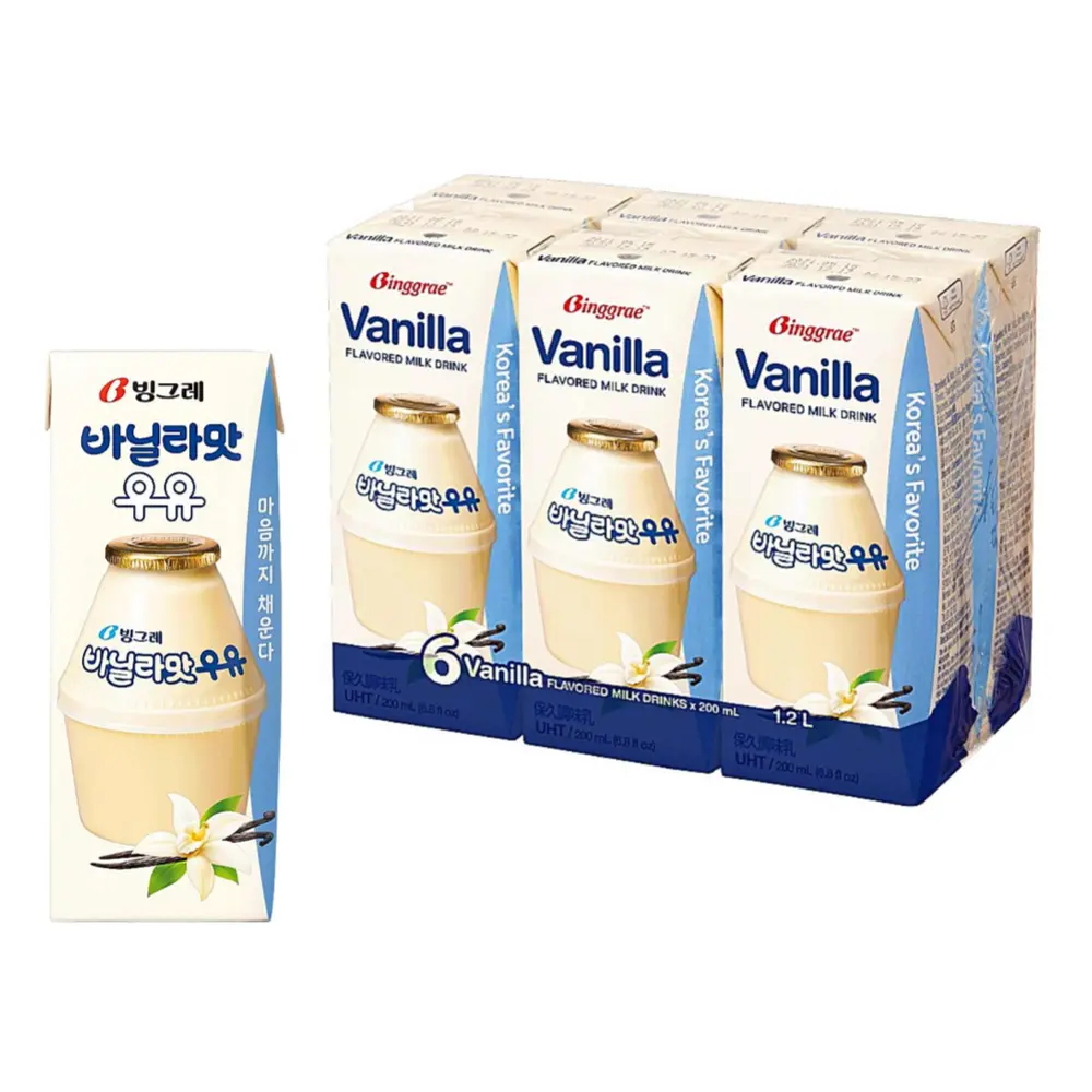 Sữa Vani, Vanilla Flavored Milk Drink, 6.8 fl oz (200ml) - BINGGRAE