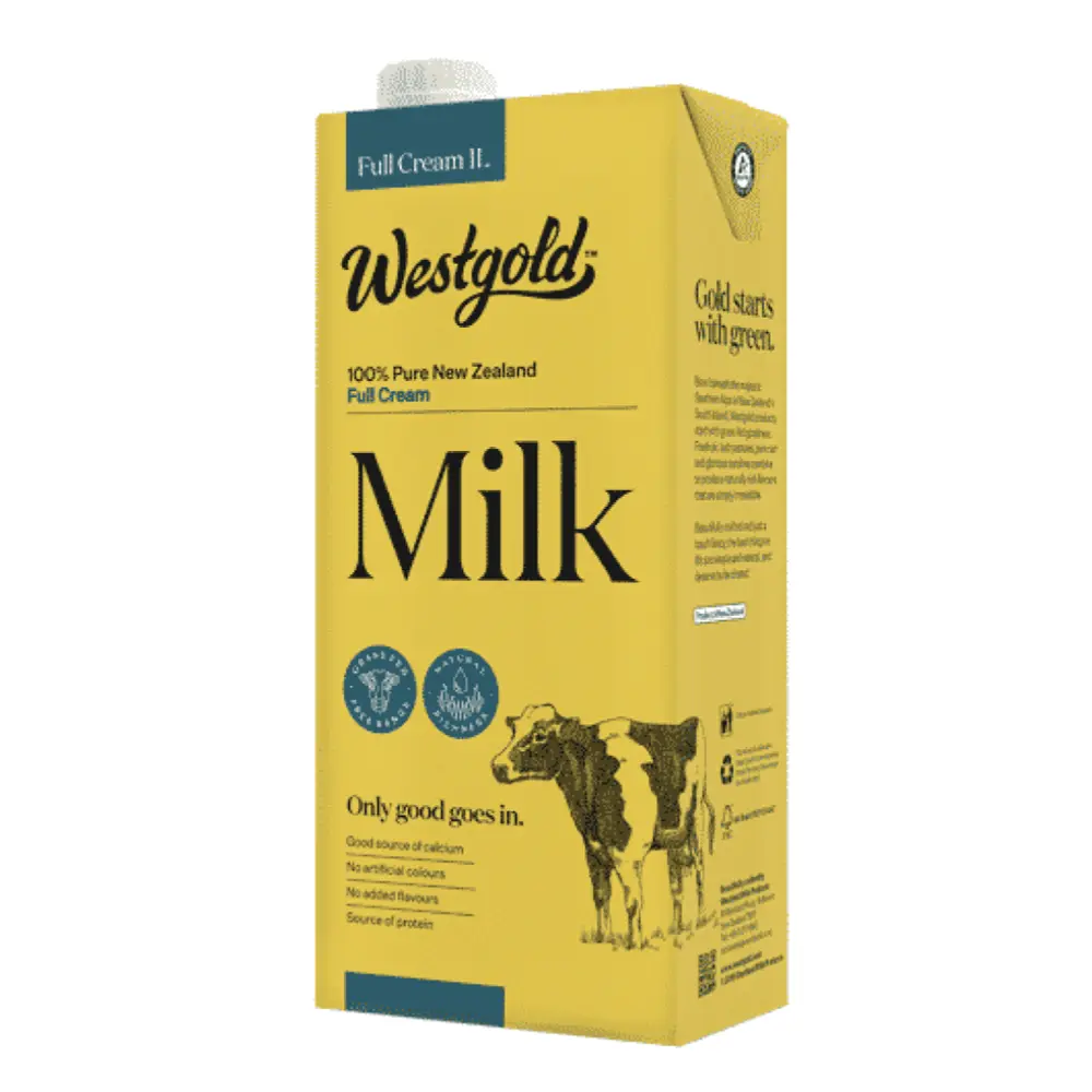 Sữa Tiệt Trùng Nguyên Kem, 100% Pure New Zealand Full Cream Milk (1L) - WESTGOLD