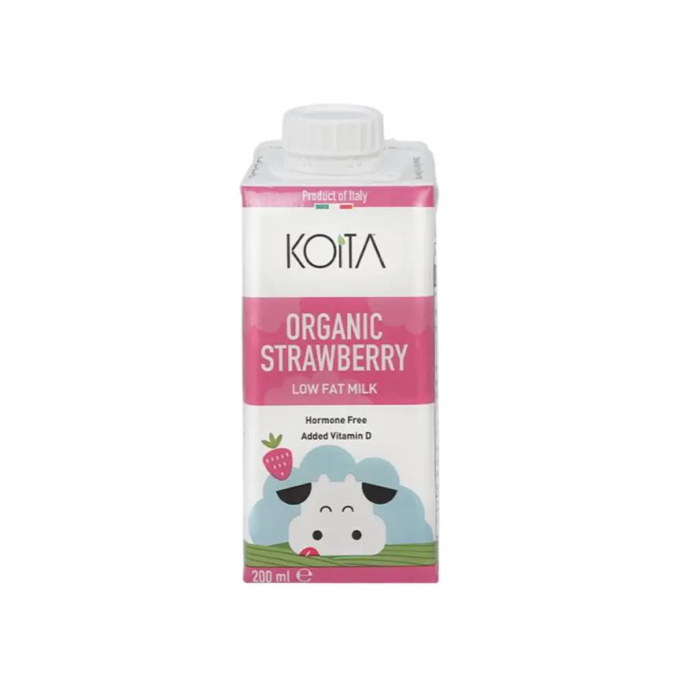 Sữa Dâu Hữu Cơ, Organic Strawberry Milk, Vitamin D3 (200ml) - KOITA