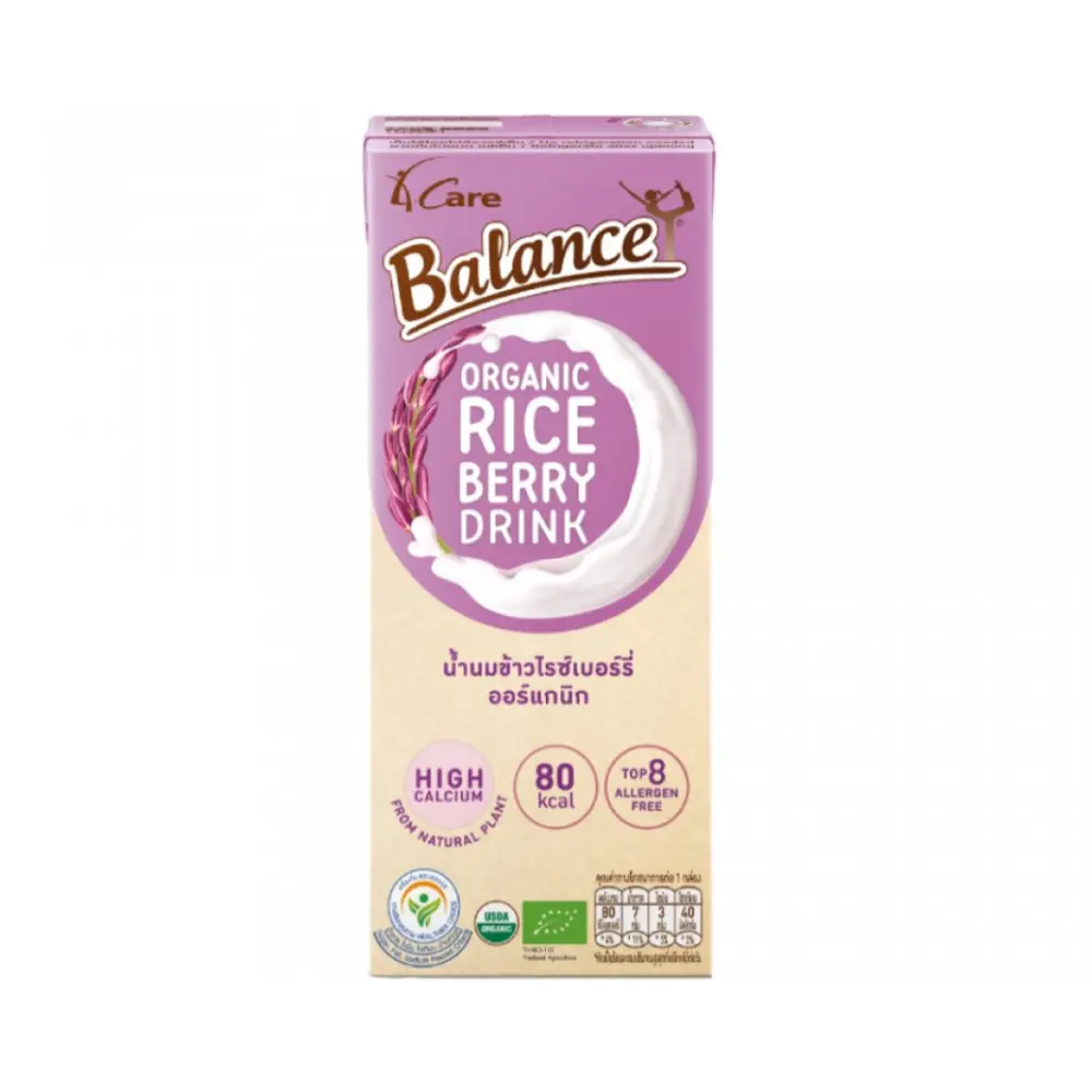 Sữa Gạo Tím Hữu Cơ, Organic Rice Berry Drink (180ml) - 4CARE BALANCE