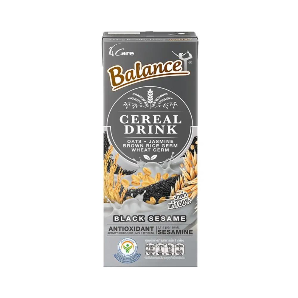 Sữa Hạt Ngũ Cốc Mè Đen, Cereal Drink, Black Sesame (180ml) - 4CARE BALANCE