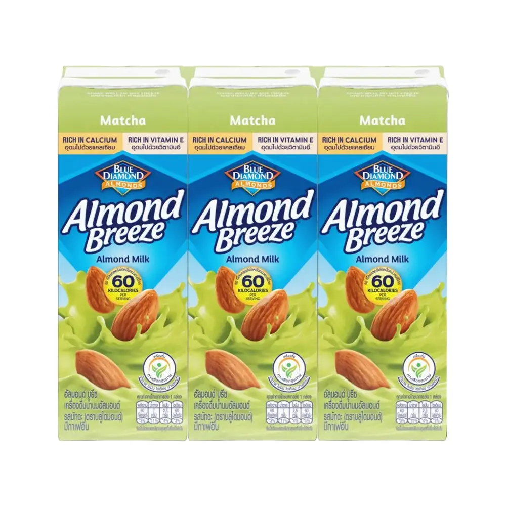 Sữa Hạnh Nhân Matcha, Almond Breeze, Almond Milk, Matcha, 3 Hộp (540ml) - BLUE DIAMOND ALMONDS