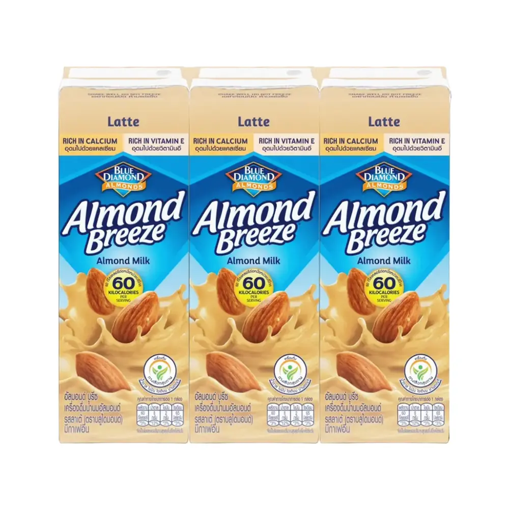 Sữa Hạnh Nhân Latte, Almond Breeze, Almond Milk, Latte, 3 Hộp (540ml) - BLUE DIAMOND ALMONDS