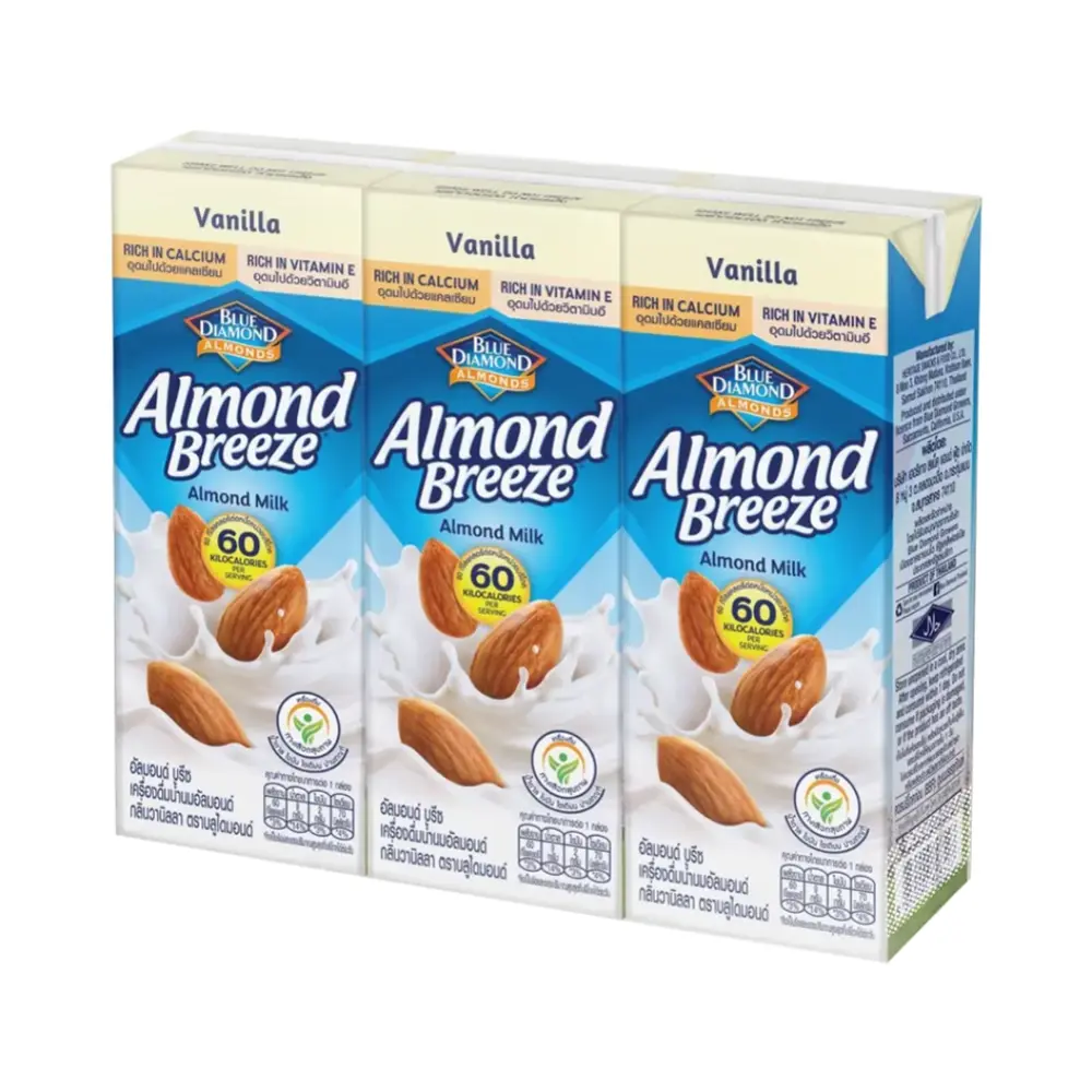 Sữa Hạnh Nhân Vani, Almond Breeze, Almond Milk, Vanilla, 3 Hộp (540ml) - BLUE DIAMOND ALMONDS