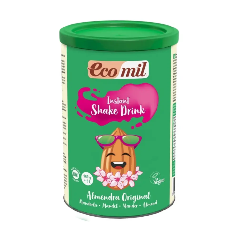 Sữa Bột Hạnh Nhân Hữu Cơ, Instant Shake Drink, Almond Original (400g) - ECOMIL