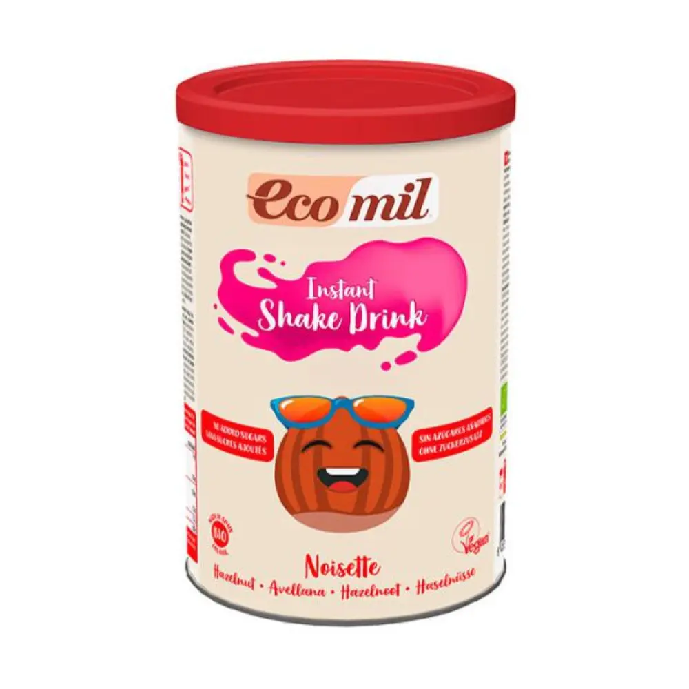 Sữa Bột Hạt Phỉ Hữu Cơ, Instant Shake Drink, Hazelnut Original (400g) - ECOMIL