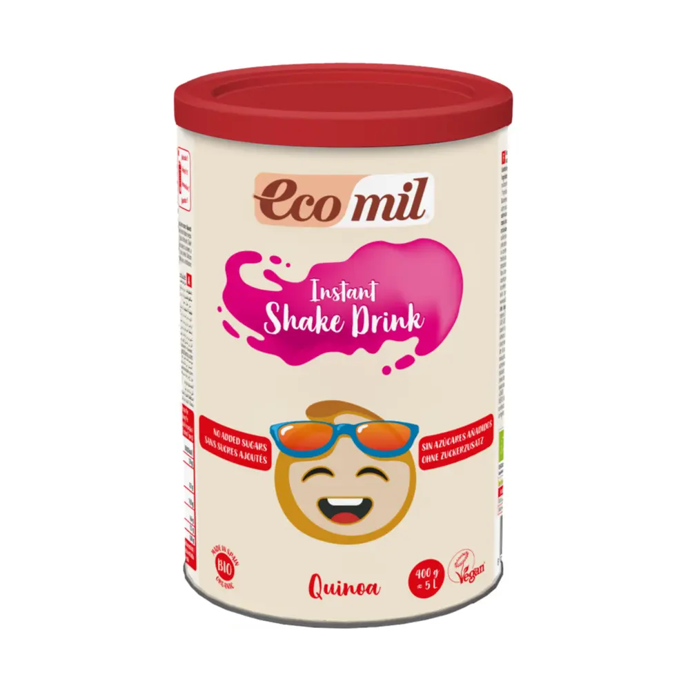 Sữa Bột Diêm Mạch Hữu Cơ Không Đường, Instant Shake Drink, Quinoa, No Added Sugars (400g) - ECOMIL