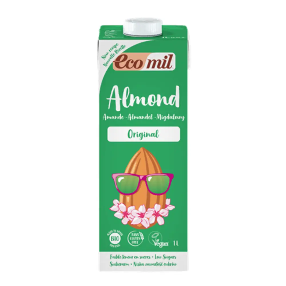 Sữa Hạnh Nhân Nguyên Chất Hữu Cơ, Bio Almond Milk, Original (1L) - ECOMIL