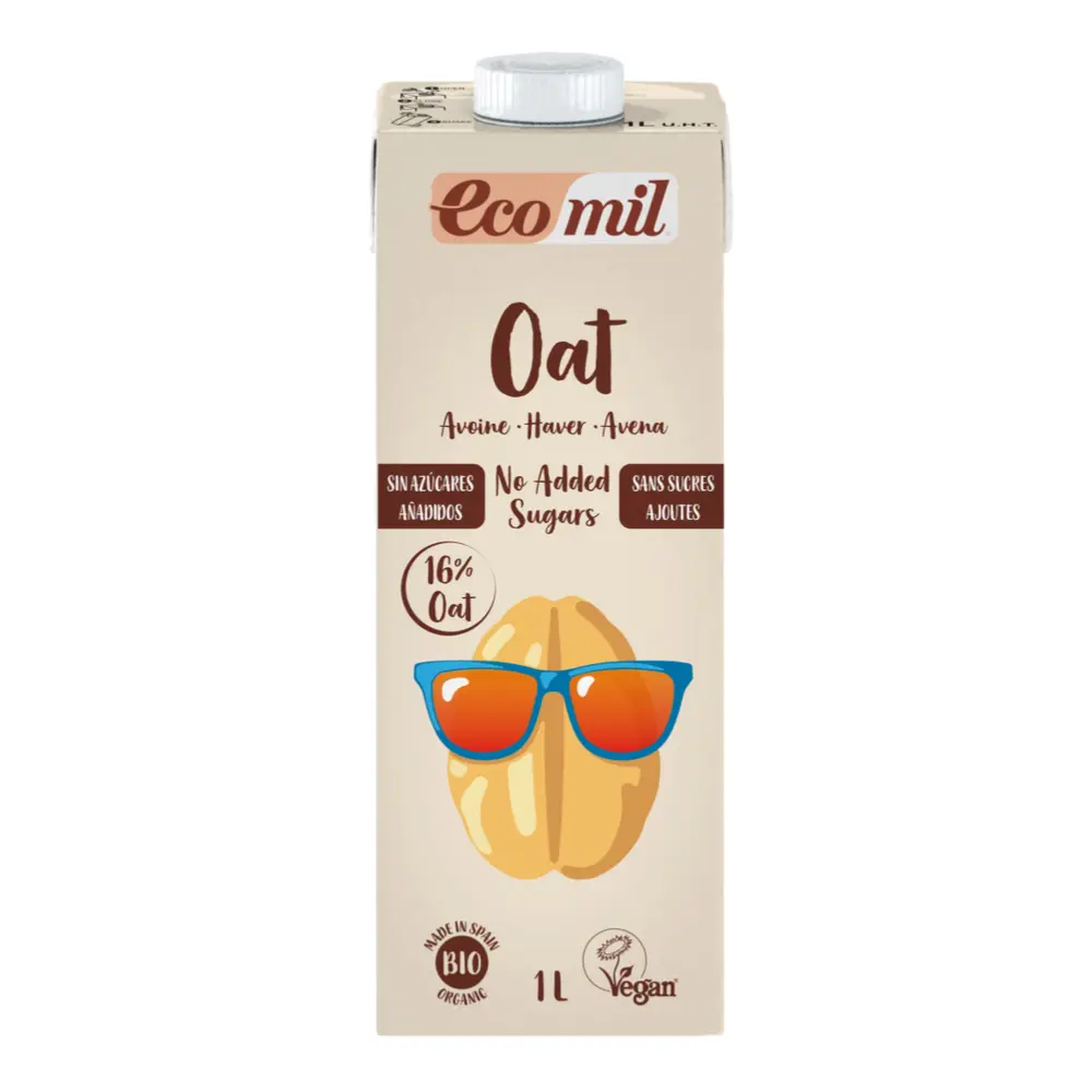 Sữa Yến Mạch Không Đường Hữu Cơ, Bio Oat Milk, No Added Sugar (1L) - ECOMIL