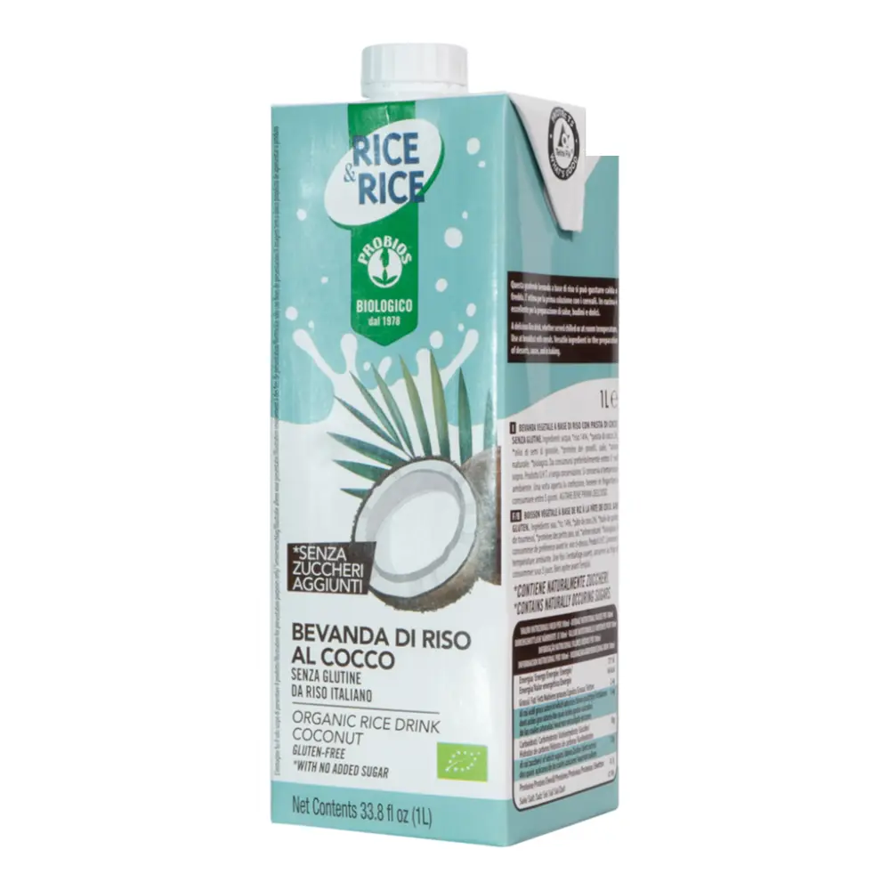 Sữa Gạo Dừa Hữu Cơ, Rice & Rice, Organic Rice Drink Coconut (1L) - PROBIOS