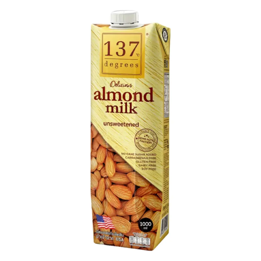 Sữa Hạnh Nhân Không Đường, Almond Milk, Unsweetened (1000ml) - 137 DEGREES