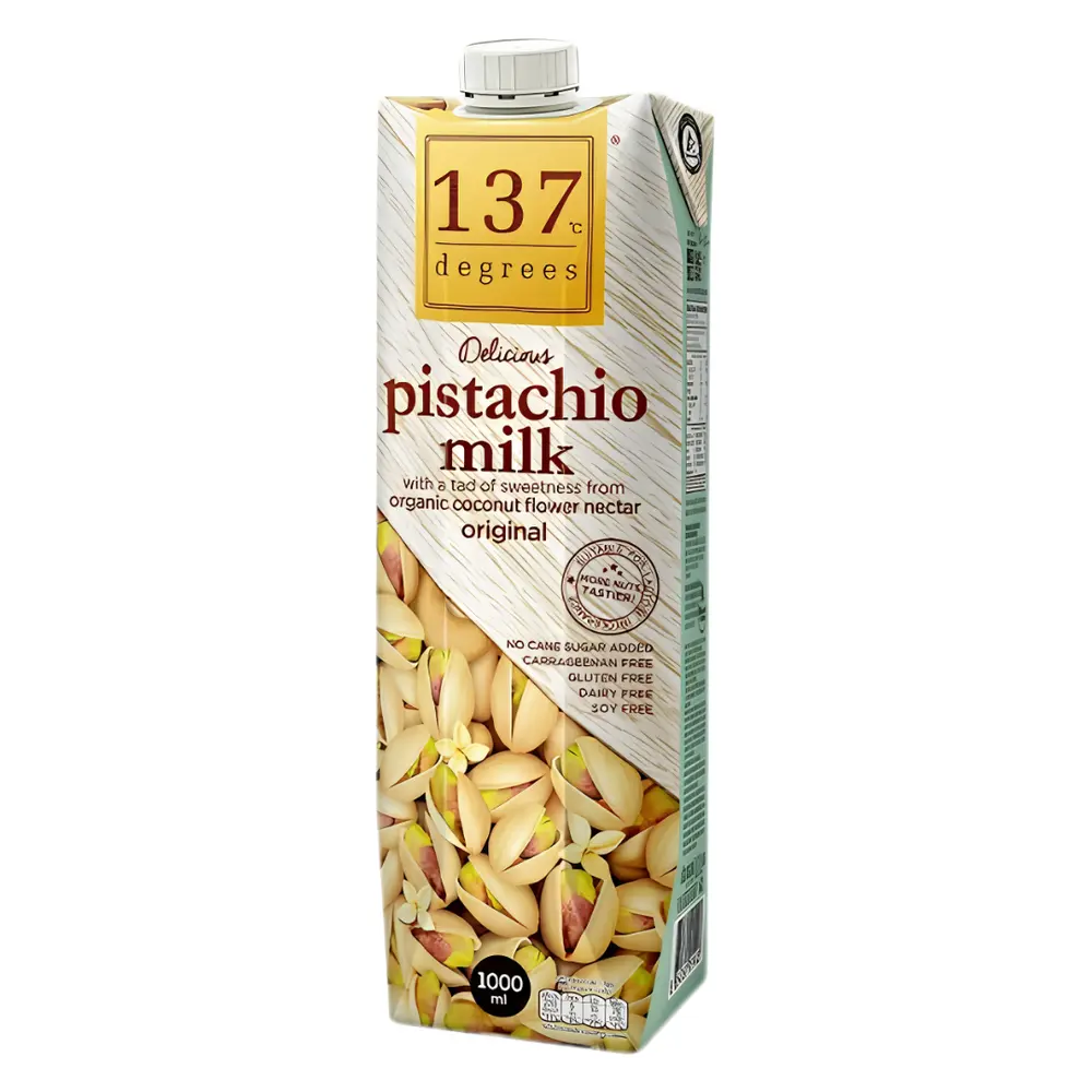 Sữa Hạt Dẻ Cười Mật Dừa, Pistachio Milk with Organic Coconut Flower Nectar Original (1000ml) - 137 DEGREES