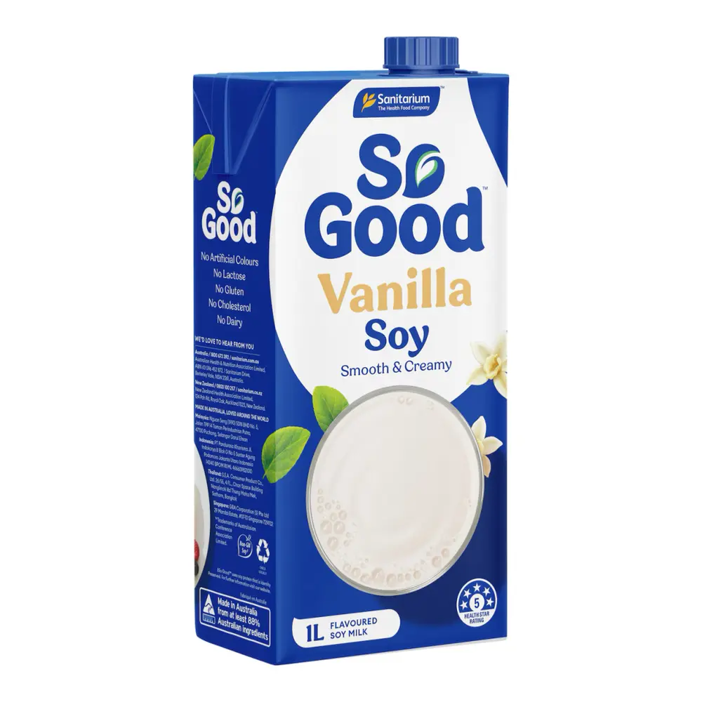 Sữa Đậu Nành Hương Vani, So Good, Soy Milk, Vanilla (1L) - SANITARIUM