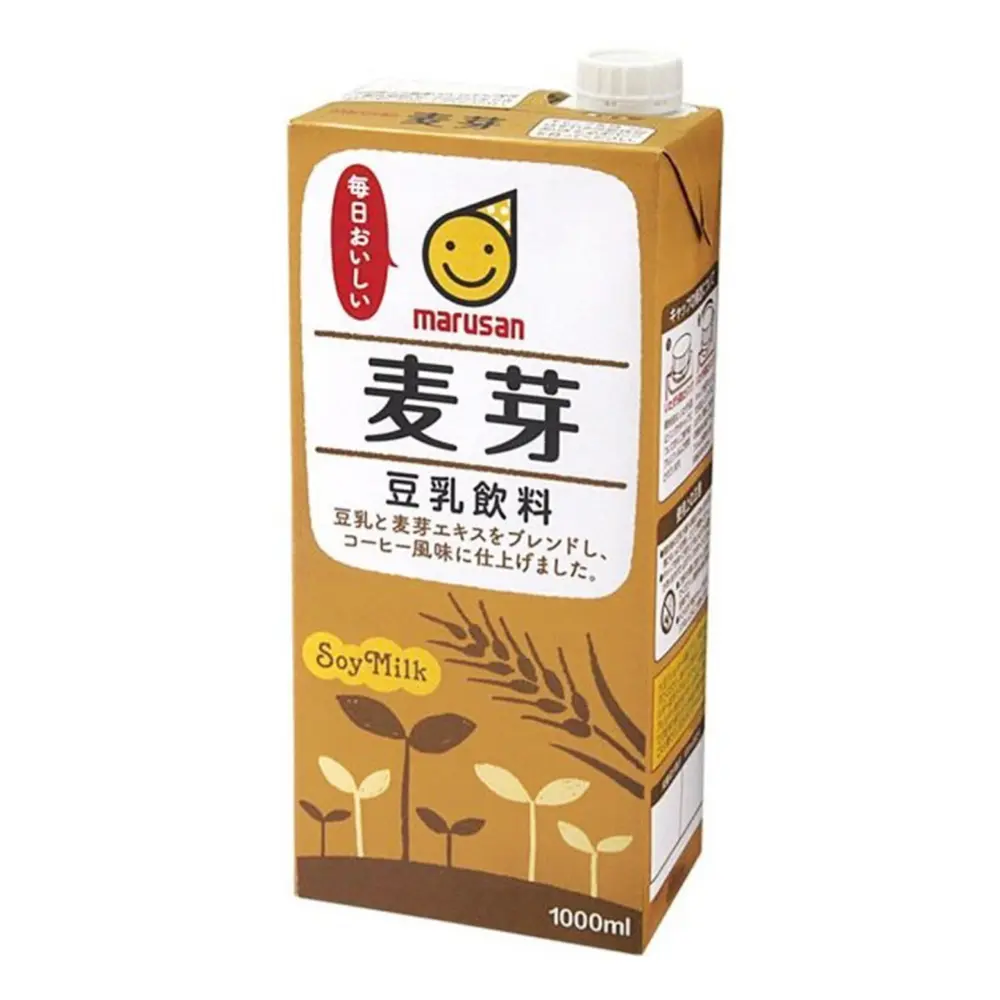 Sữa Đậu Nành Lúa Mạch, Malted Soy Milk Drink (1000ml) - MARUSAN