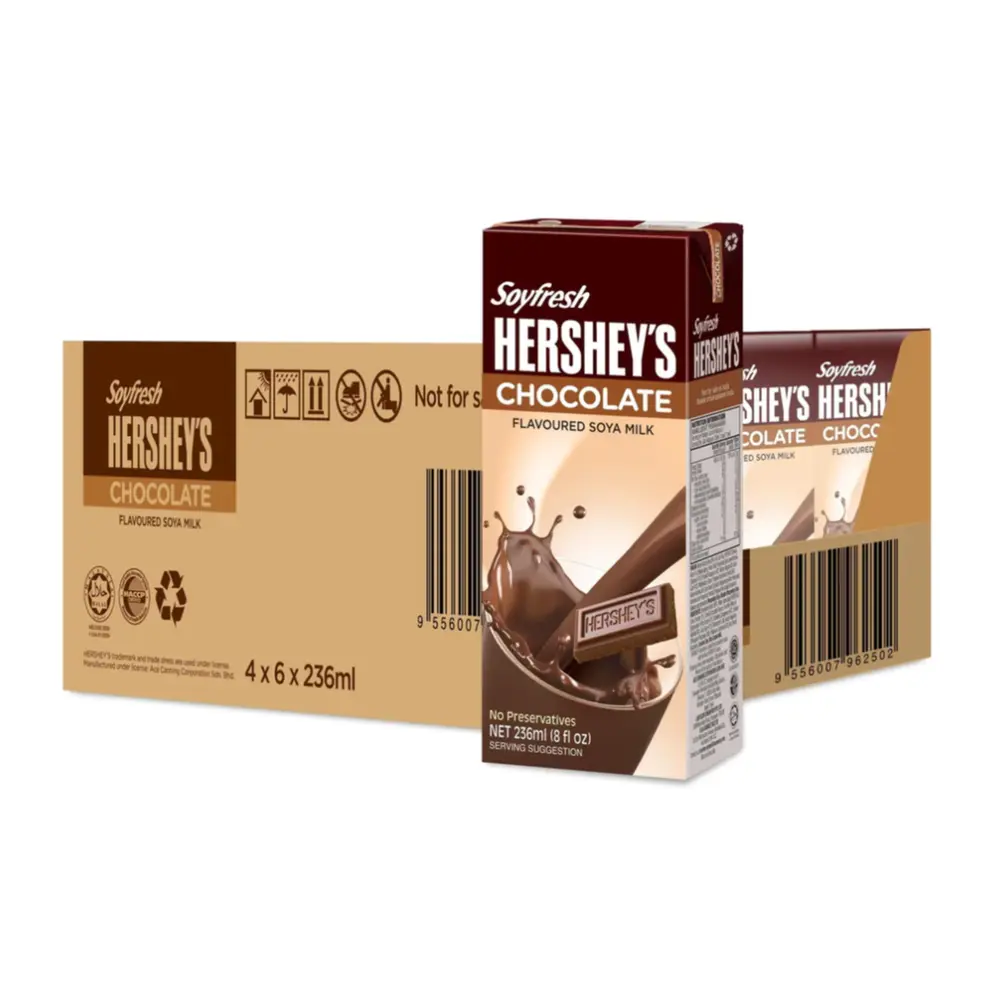 Sữa Đậu Nành Vị Socola, Soyfresh, Chocolate Flavoured Soya Milk, 8 fl oz (236ml) - HERSHEY'S