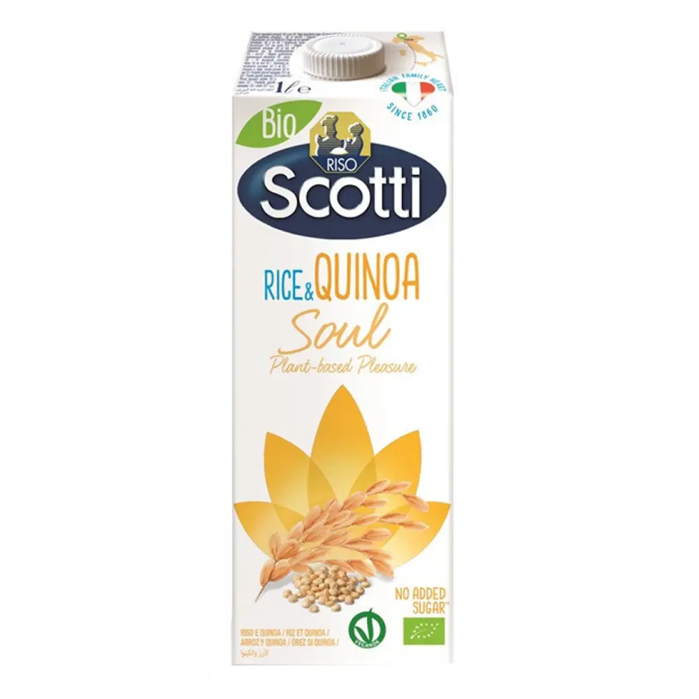 Sữa Gạo Diêm Mạch Hữu Cơ, Bio Rice & Quinoa Soul, No Added Sugar (1L) - RISO SCOTTI