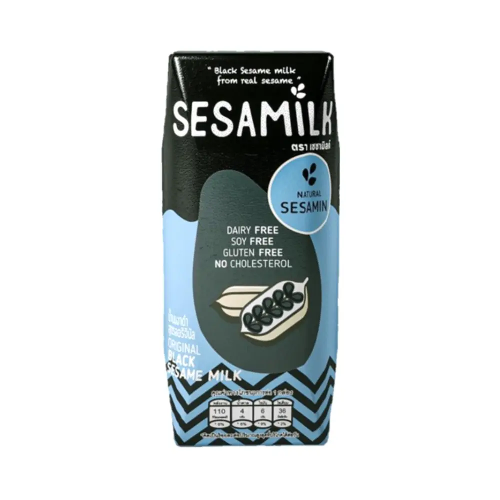 Sữa Mè Đen Không Cholesterol, Original Black Sesame Milk, Gluten Free (200ml) - SESAMILK
