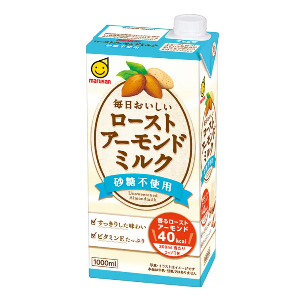 Sữa Hạnh Nhân Không Đường, Unsweetened Almond Milk (1000ml) - MARUSAN
