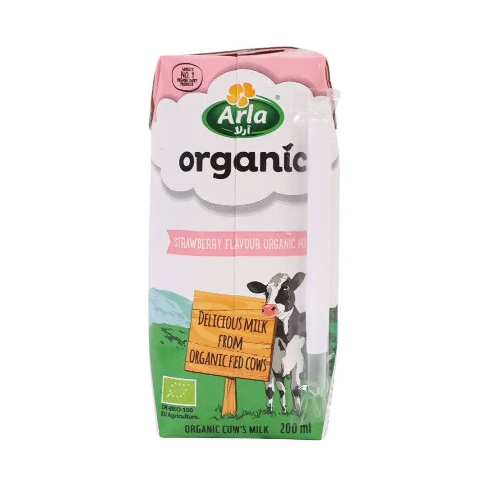 Sữa Dâu Hữu Cơ, Strawberry Flavour Organic Milk (200ml) - ARLA