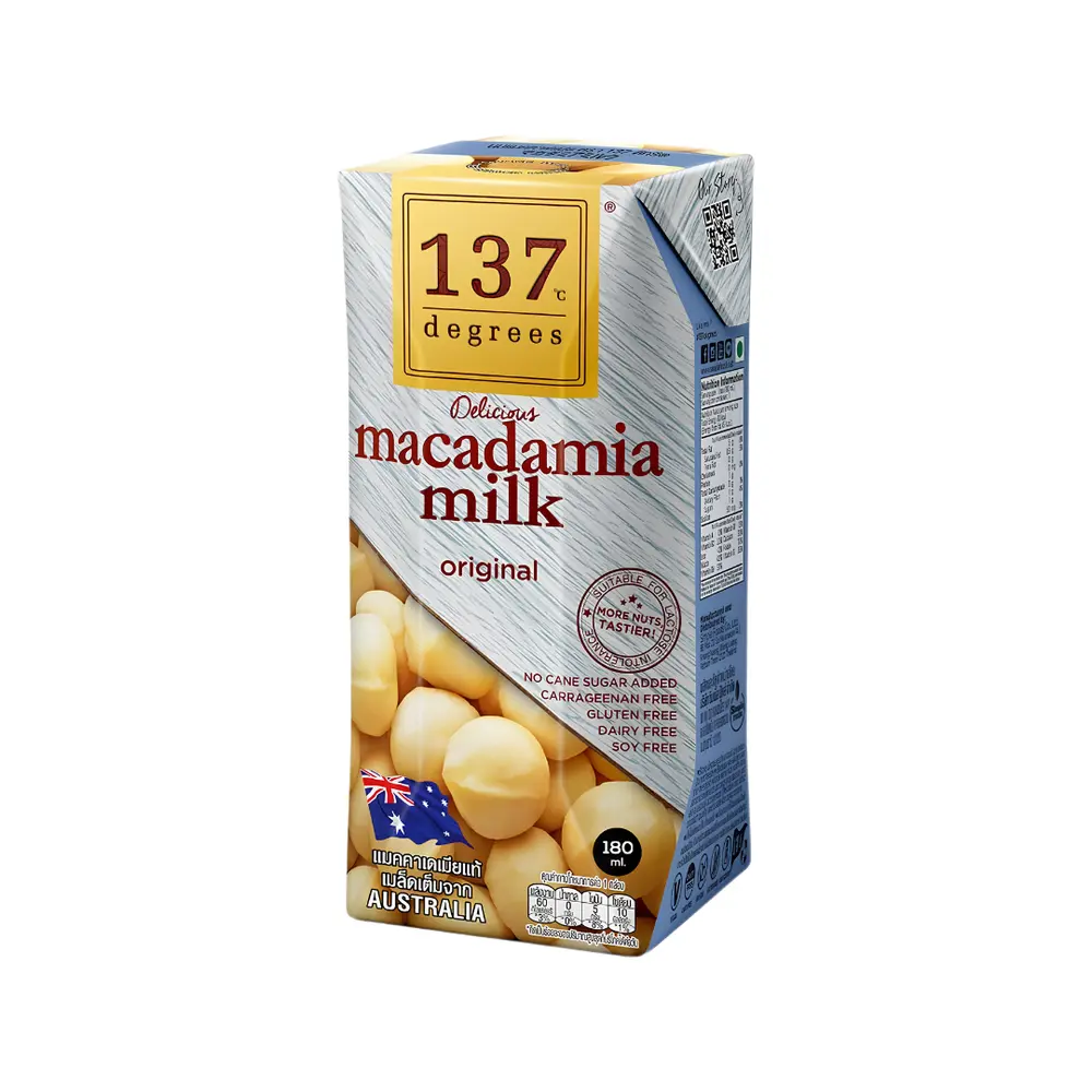 Sữa Hạt Mắc Ca Nguyên Chất, Macadamia Milk, Original (180ml) - 137 DEGREES