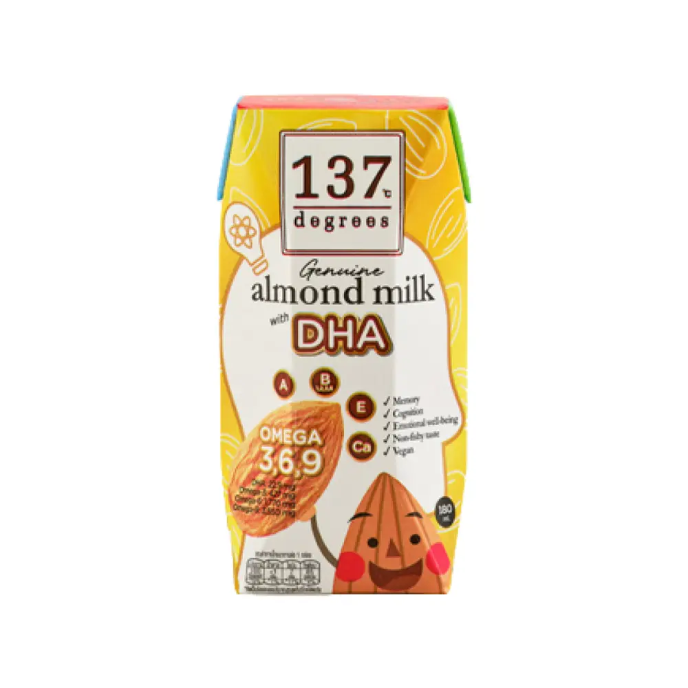 Sữa Hạnh Nhân Bổ Sung DHA, Genuine Almond Milk with DHA (180ml) - 137 DEGREES