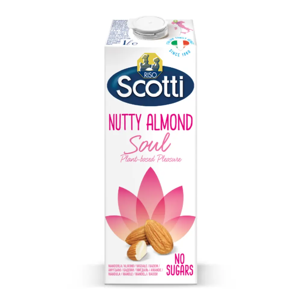 Sữa Hạnh Nhân Không Đường, Nutty Almond Soul, No Sugars (1L) - RISO SCOTTI