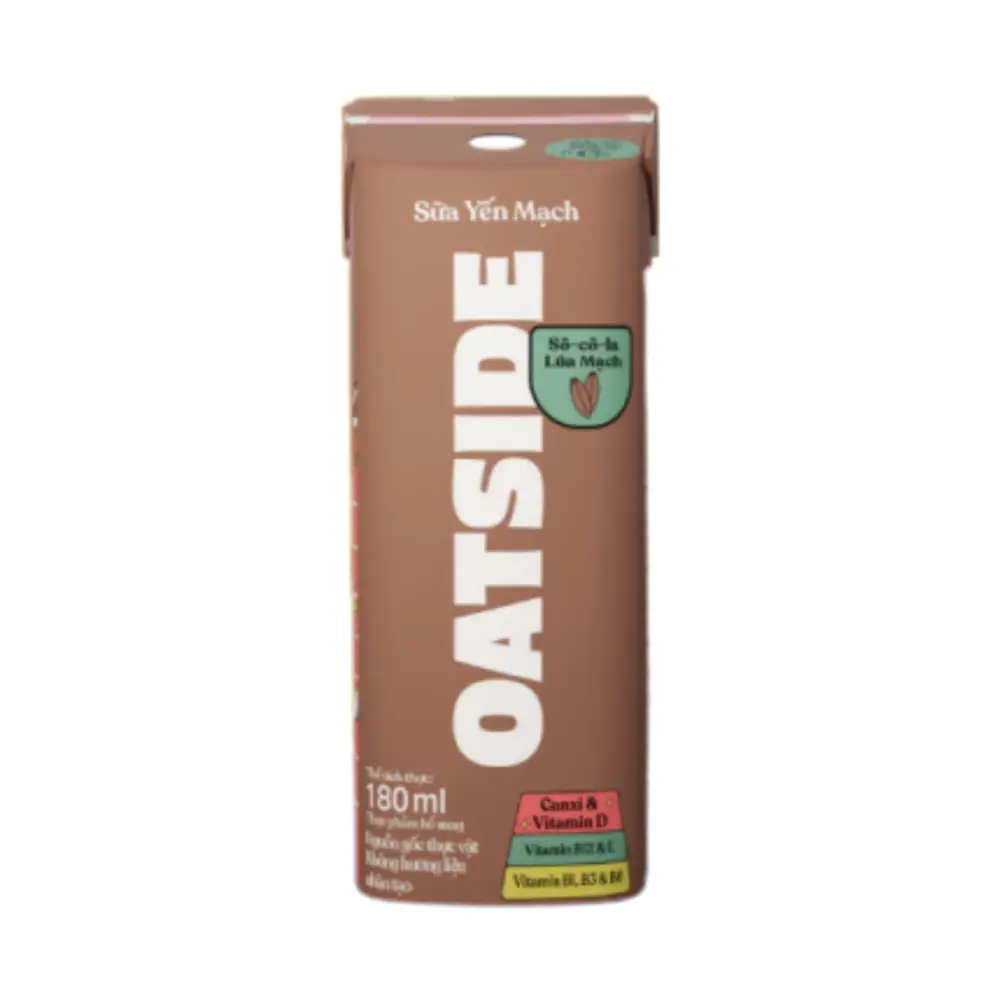 Sữa Yến Mạch Socola Lúa Mạch, Oat Milk, Chocolate Malt (180ml) - OATSIDE
